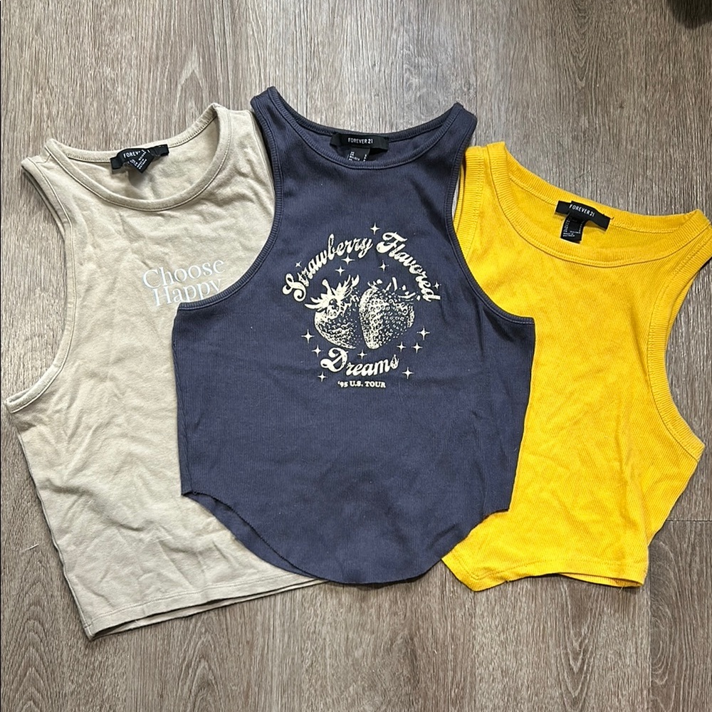 Forever 21 Cropped Tank Top Bundle